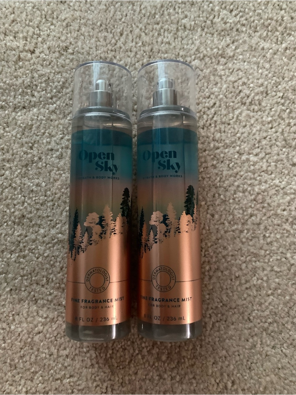Bath & Body Works Open Sky Fine Fragrance Mist — Blue & Copper Gradient